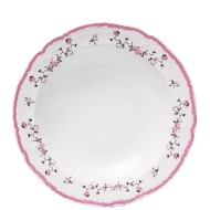 Prato Avulso 21cm Fundo Florescer Rosa Cerâmica 